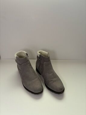 Women's Grey Suede Ankle Boots
